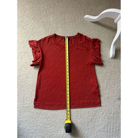 Jessica Simpson burnt sienna short sleeve top - Picture 6 of 7